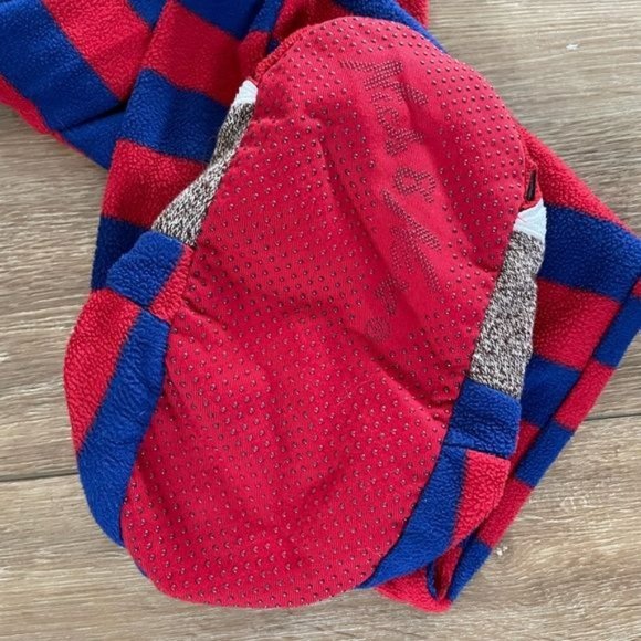 Nick & Nora Sock Monkey Red & Blue Striped Onesie Pajamas, Sz Small - Picture 5 of 14